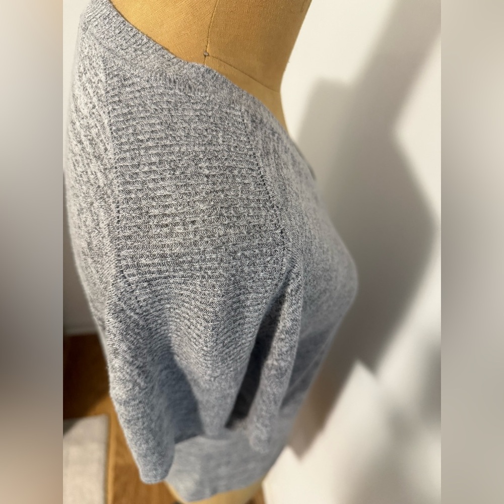 Rag & Bone Avyrl women’s heathered gray short sleeve top v-neck size medium - Picture 6 of 11
